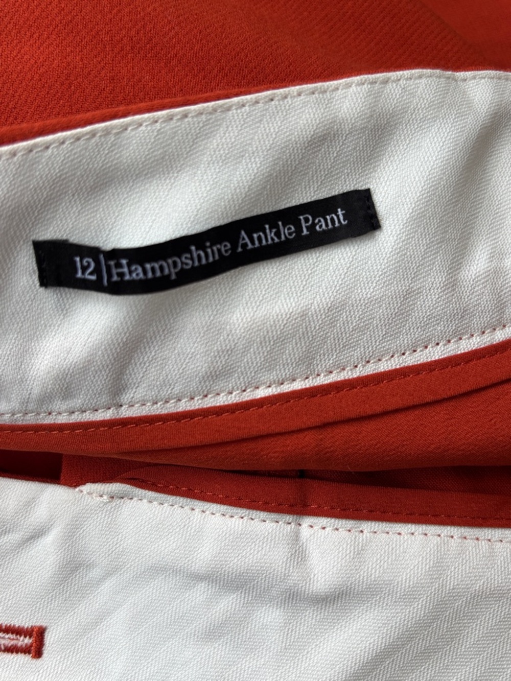 Talbots Hampshire Ankle Pant in vibrant rusty orange Size 12 dressy work pant - Picture 10 of 10